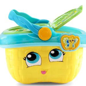 LeapFrog Shapes and Sharing YELLOW w/ Lights Picnic Basket **USED**